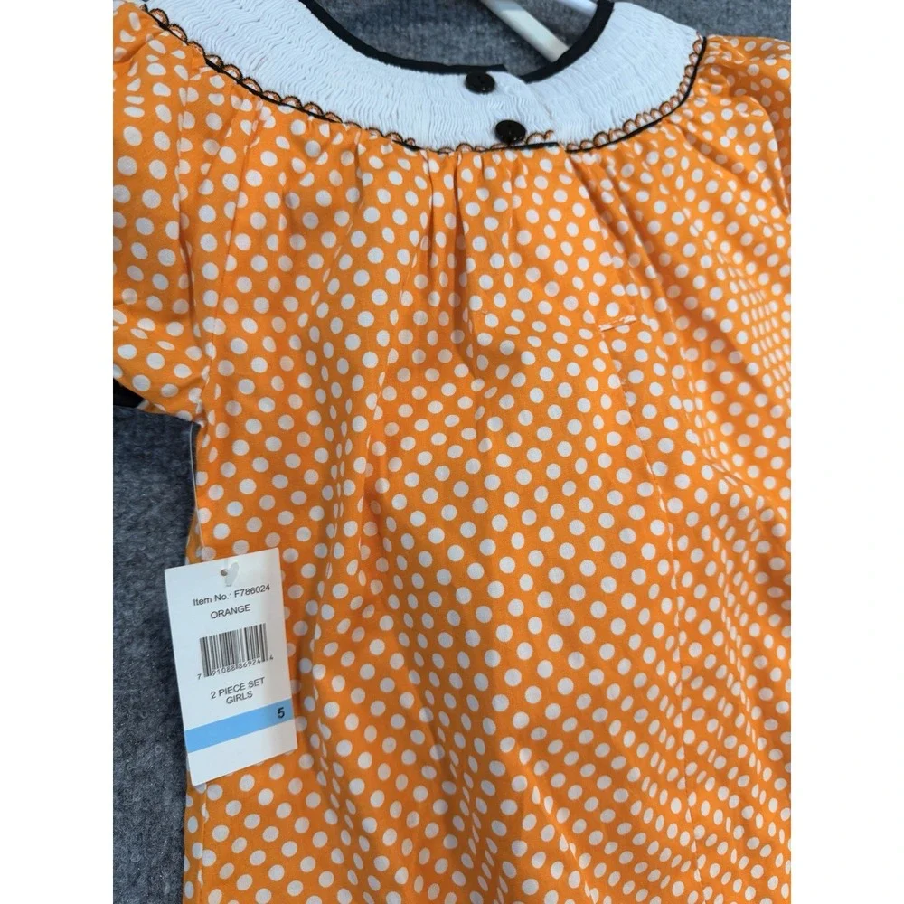 NWT Emily Rose Girls Size 5 Halloween Smocked Tunic & Leggings 2-Piece Set